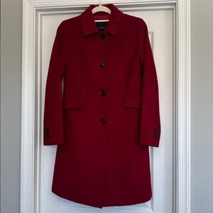 Talbots red wool coat, great condition!!